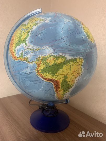 Глобус с подсветкой рельефный
