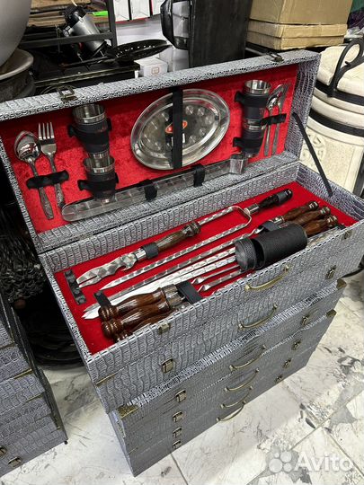 Набор шампуры в кейсе 40видов