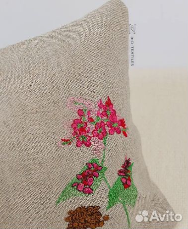 Подушка-валик с лузгой гречихи 50х20