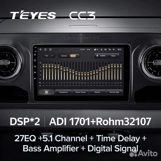 Магнитола Mercedes-Benz Sprinter 2018-22 F1 CC3 32