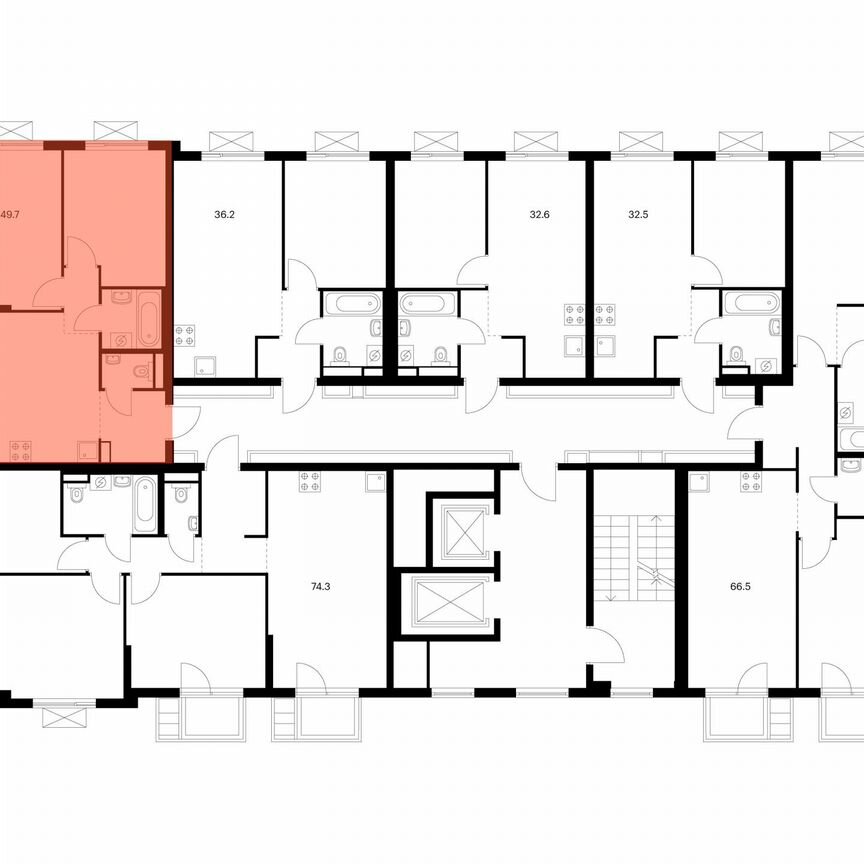 2-к. квартира, 49,7 м², 10/11 эт.