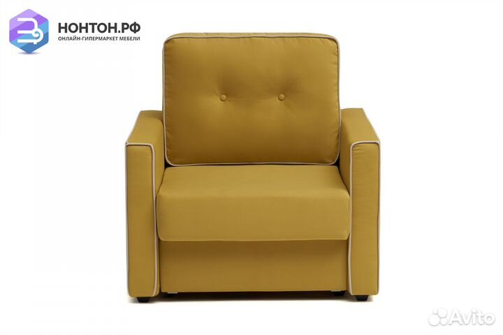 Кресло еврокнижка Леон горчичное