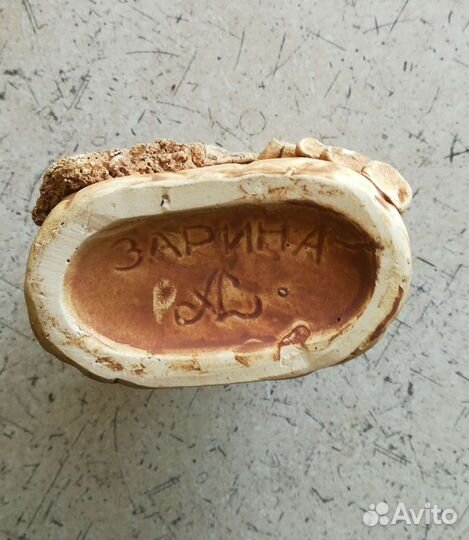 Ваза белая глина лепнина, ручная работа