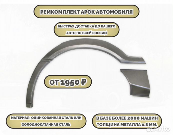 Ремонтные арки (ремкомплект) на автомобиль