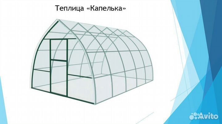 Теплицы, арка, капелька, двойная дуга