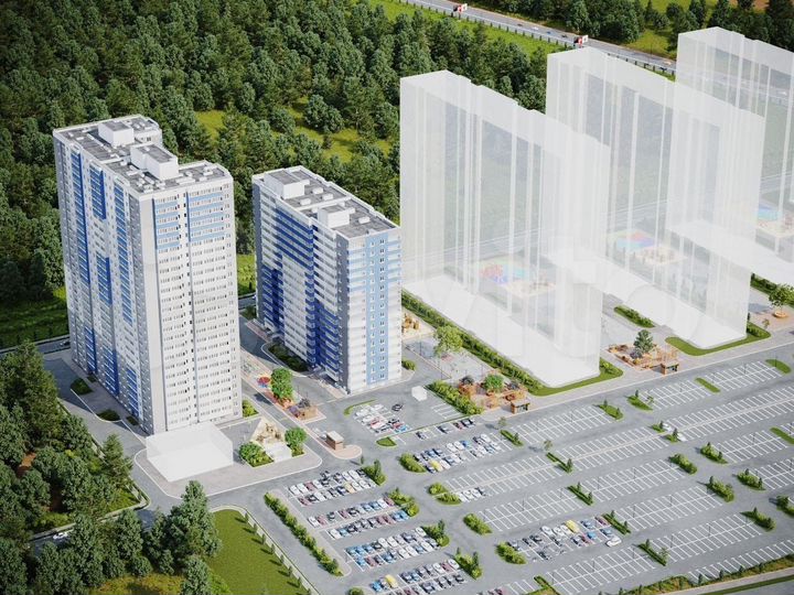 2-к. квартира, 53,8 м², 7/25 эт.