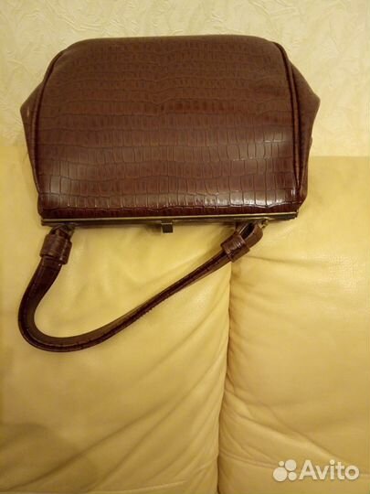 Винтажная дамская сумочка из кожи 50-х годов СССР