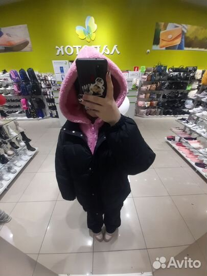 Куртка зимняя женская 46 48 черная