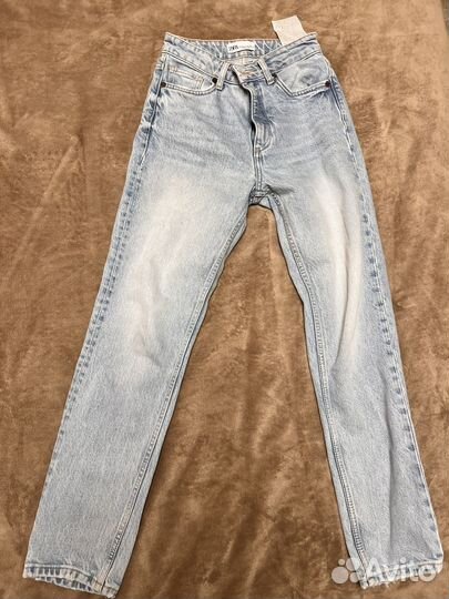 Джинсы zara 34 прямые
