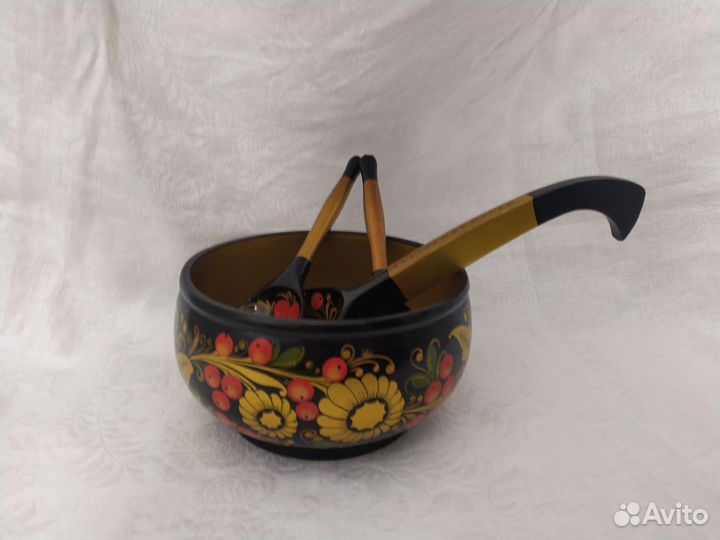 Набор посуды винтаж Хохлома