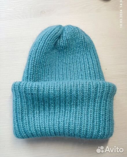 Комплект шапка, варежки и бактус (платок)