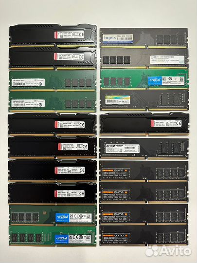 Оперативная память для пк DDR4 в ассортименте