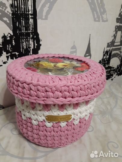 Корзины из трикотажной пряжи