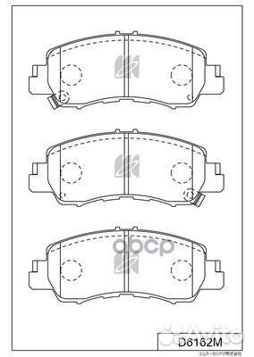 Колодки тормозные, передние D6162M Kashiyama