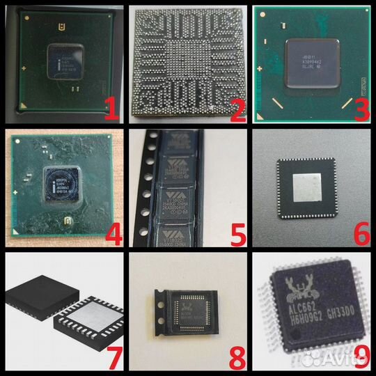 Микросхемы, чипы BGA, радиодетали