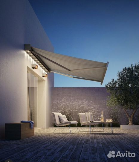 Маркизы для террасы, ширина 3,5 м х вылет 3 м