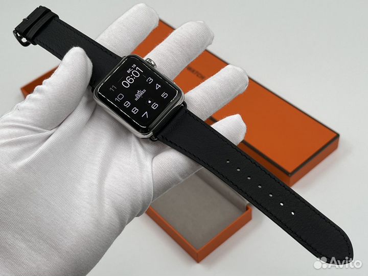 Ремешок Apple Watch (Hermes black edition)