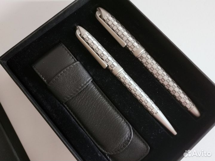 Новый подарочный набор посеребренных ручек