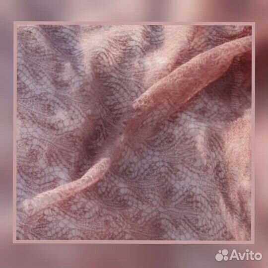 Палантин пуховый ажурный. Ручная работа