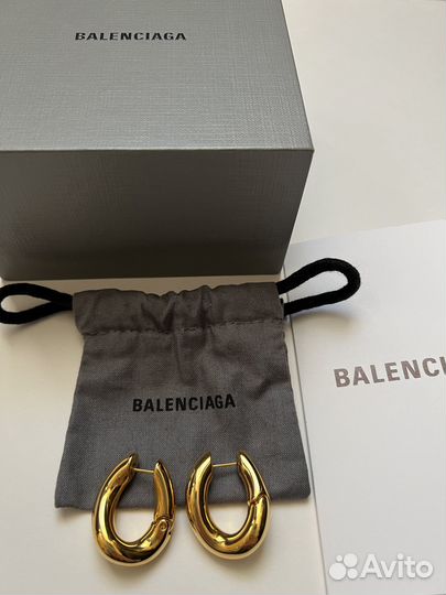 Balenciaga серьги, loop earrings