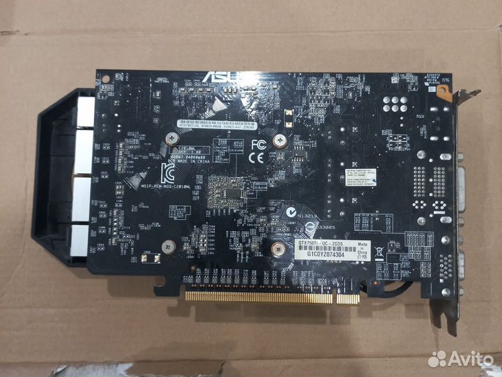 Видеокарта Asus gtx 750ti 2gb