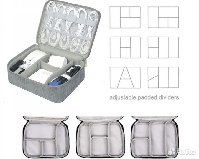 Органайзер для хранения проводов и зарядок