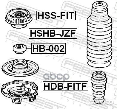 Пыльник переднего амортизатора hshbjzf Febest