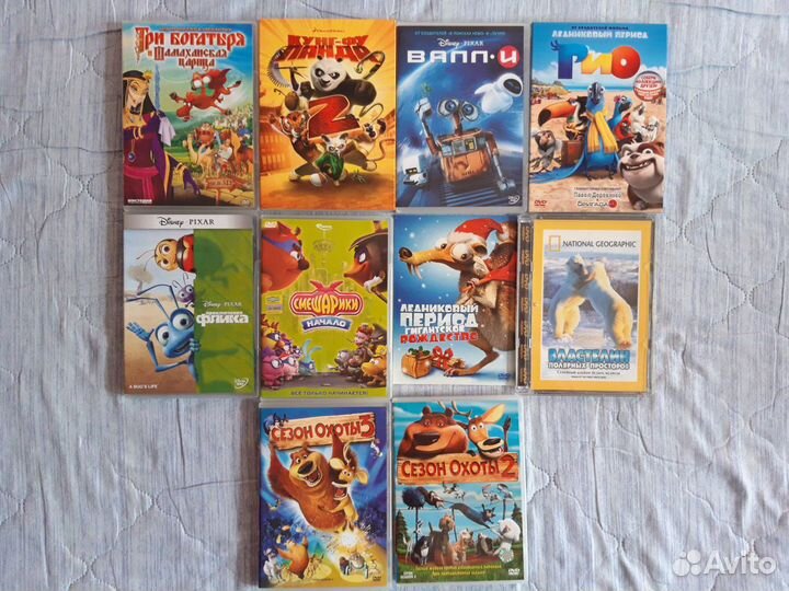 Диски DVD кино, м/ф, музыка