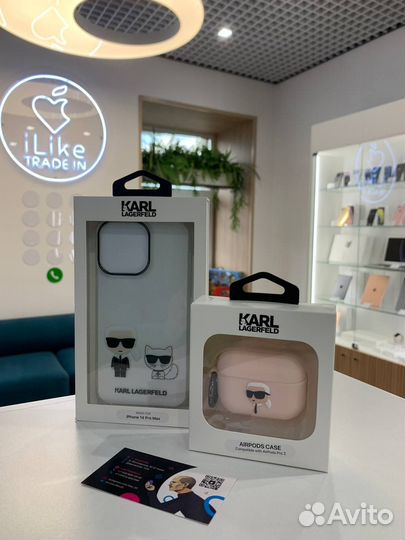 Чехол на 14 ProMax Lagerfeld Karl & Choupette Hard