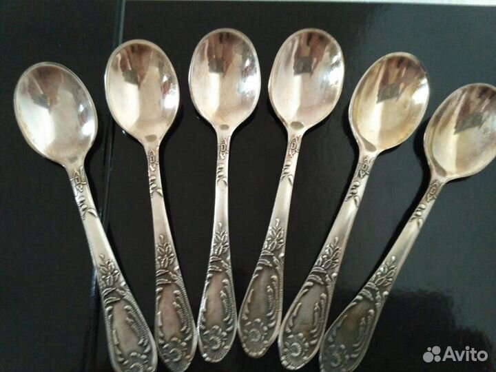 Ложки кофейные мельхиоровые 6 шт