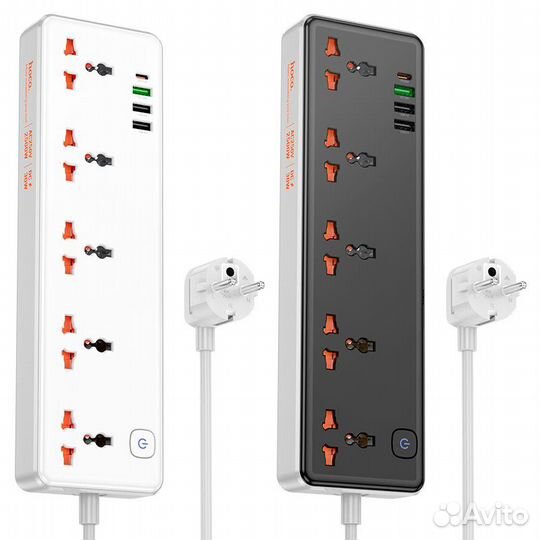 Сетевой удлинитель фильтр Hoco AC14A