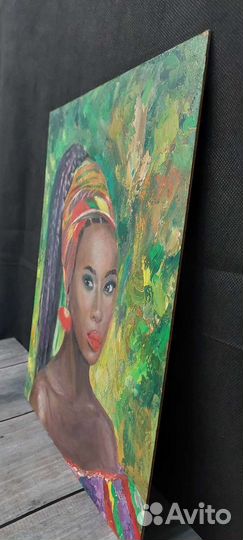 Картина маслом африканка