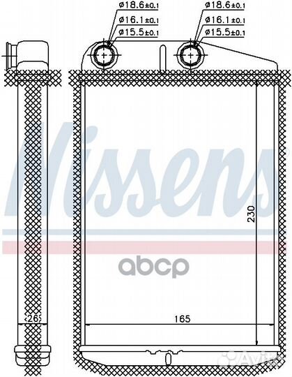 NS73989 радиатор печки Citroen Jumper, Peugeot