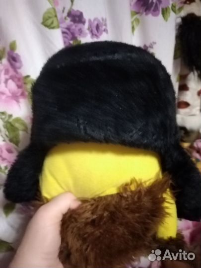 Шапка ушанка вязаная мужская