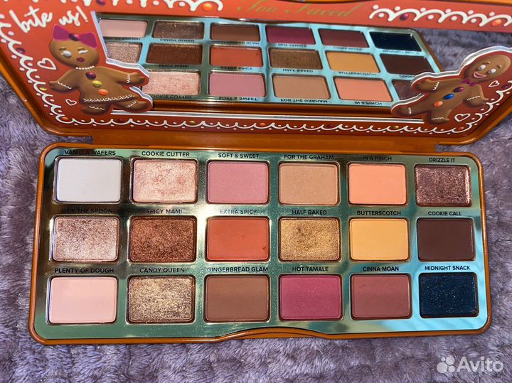 Палетка теней too faced gingerbread extra spicy