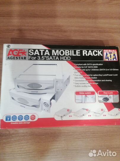 Сменный бокс для HDD AgeStar SR3P-SW-2F SATA