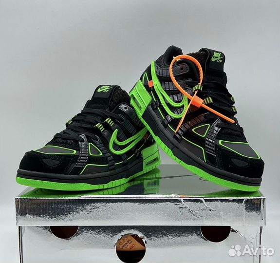 Nike Off-White X Air Rubber Dunk Black Green