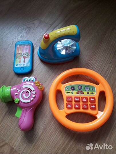 Музыкальный руль, фен, утюг, телефон. Цена за все