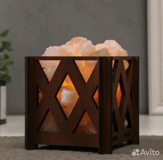 Солевая лампа корзина большая 