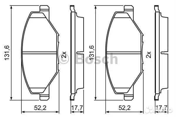 0986495390 Колодки тормозные дисковые перед