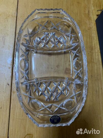 Менажница богемский хрусталь новая