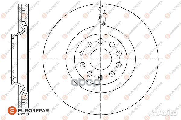 Диск тормозной VAG tiguan/kodiaq 16- перед. вен
