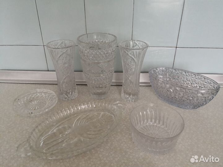 Хрустальные вазы Салатники Стопки
