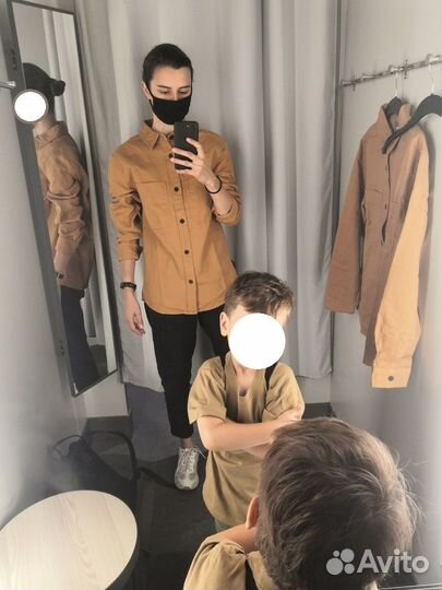 Плотная рубашка оверсайз H&M