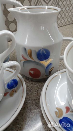 Сервиз кофейный Довбыш. 1950 ые годы. Винтаж СССР