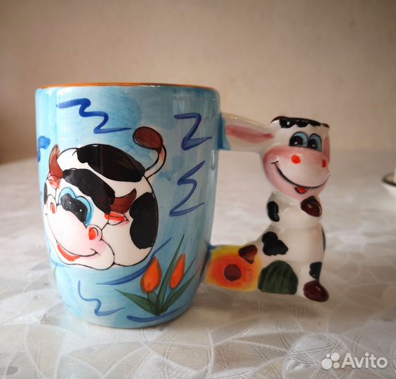 Блюдо с крышкой и чашка керамика