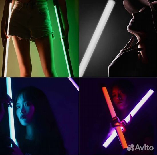 Видеосвет RGB лампа (палка) 50 см + штатив 200см