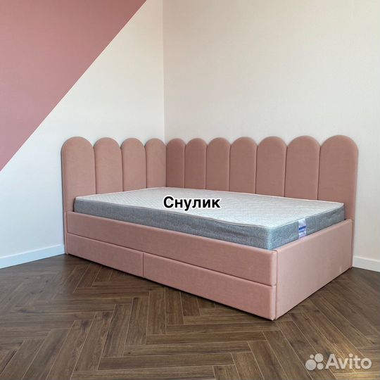 Детская подрастковая кровать со спинками