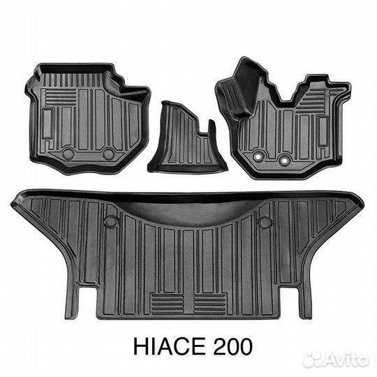 Коврики в салон 3D TPE hiace 200