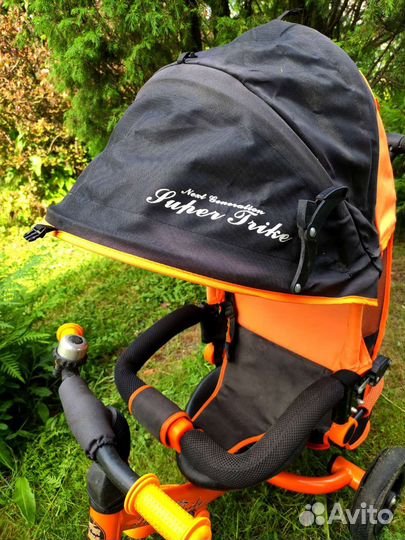 Детский трехколесный велосипед-коляска